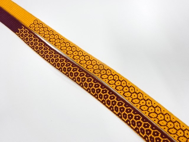 Antique SILK hand-knit obijime